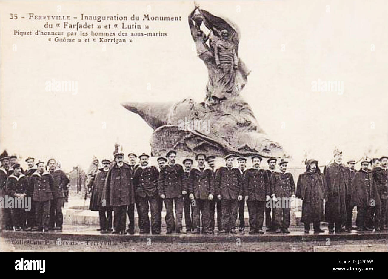 P Gervais   1909   Inauguration du monument aux victimes du Farfadet et du Lutin Stock Photo