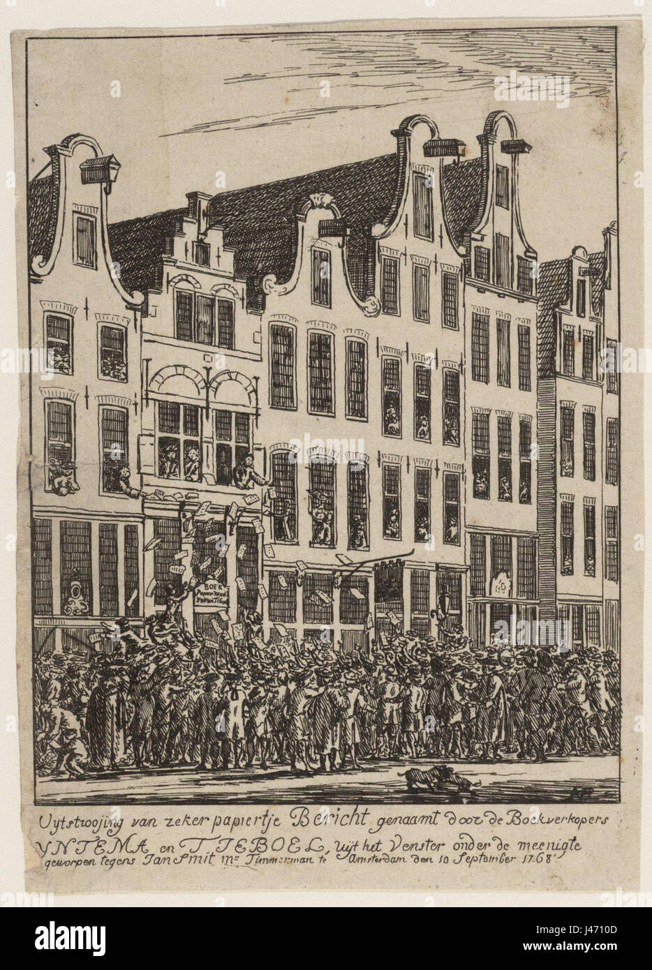 Pamphlet distribution against Jan Smit Amsterdam Stock Photo