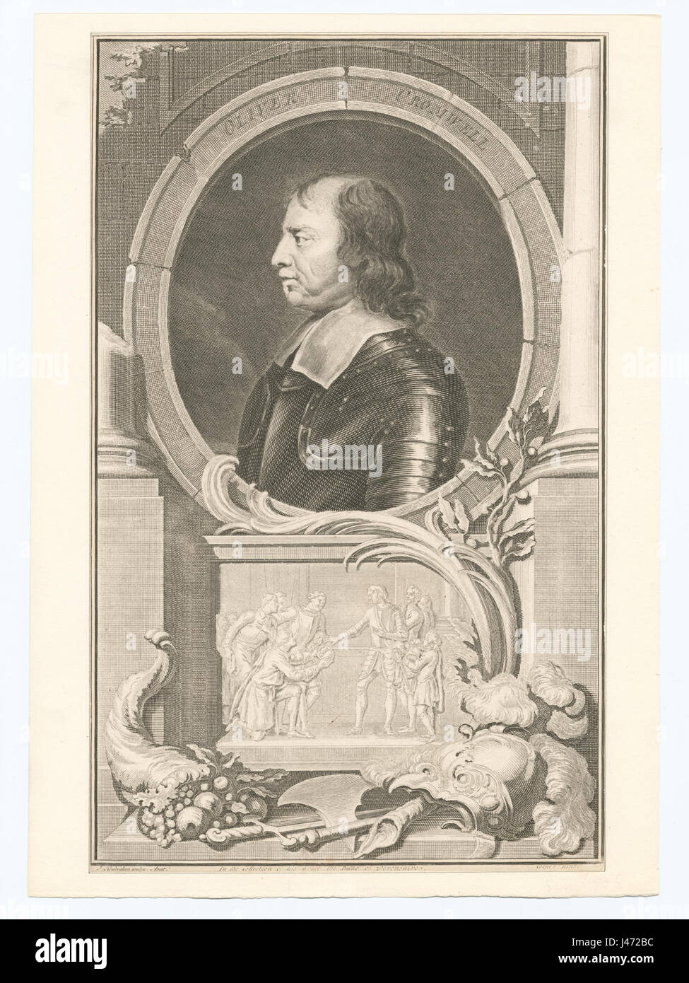 Oliver Cromwell (NYPL Hades 280162 1253464) Stock Photo