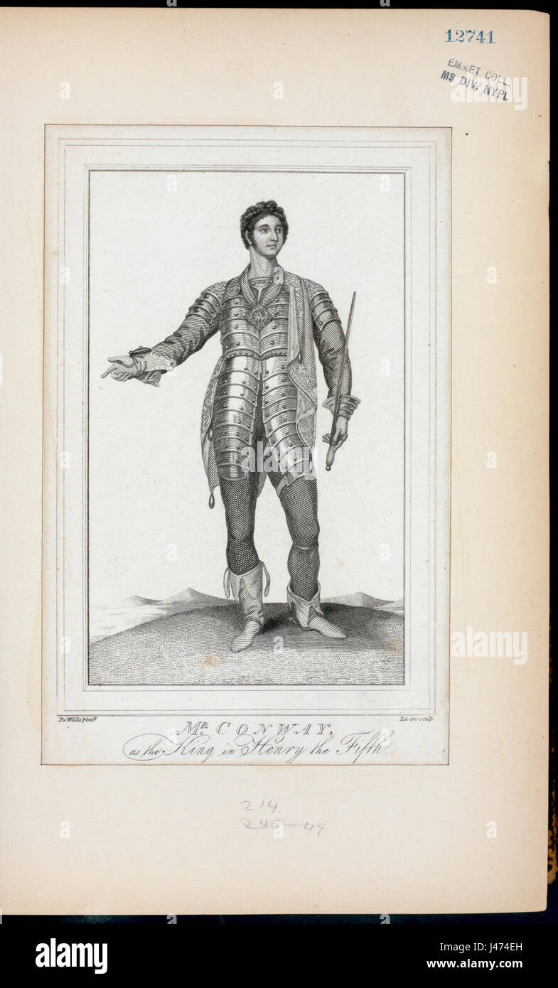 Mr. Conway as the king in Henry the Fifth (NYPL Hades 256202 431217) Stock Photo