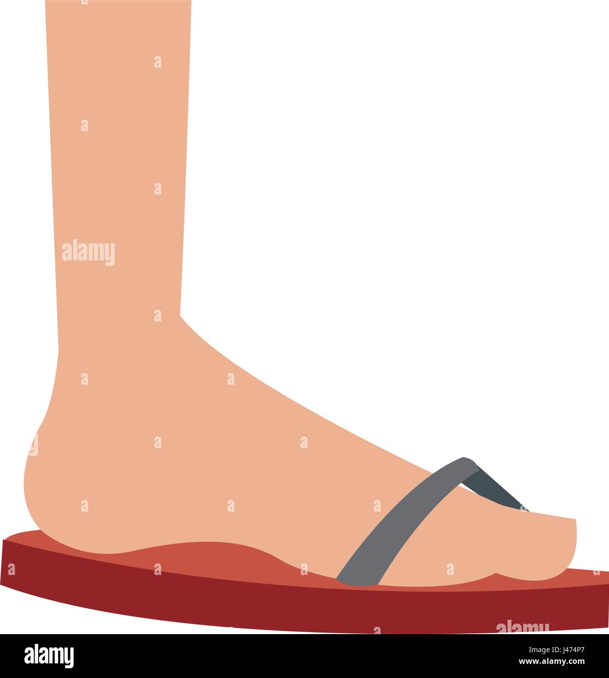 Flip flop sandals icon cartoon hi-res stock photography and images - Alamy