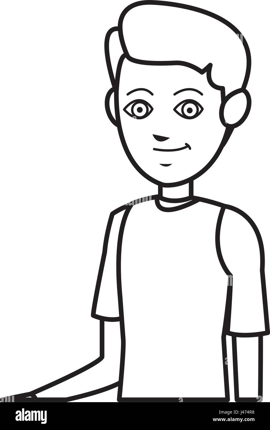 avatar young boy smile wearing tshirt Stock Vector Image & Art Alamy