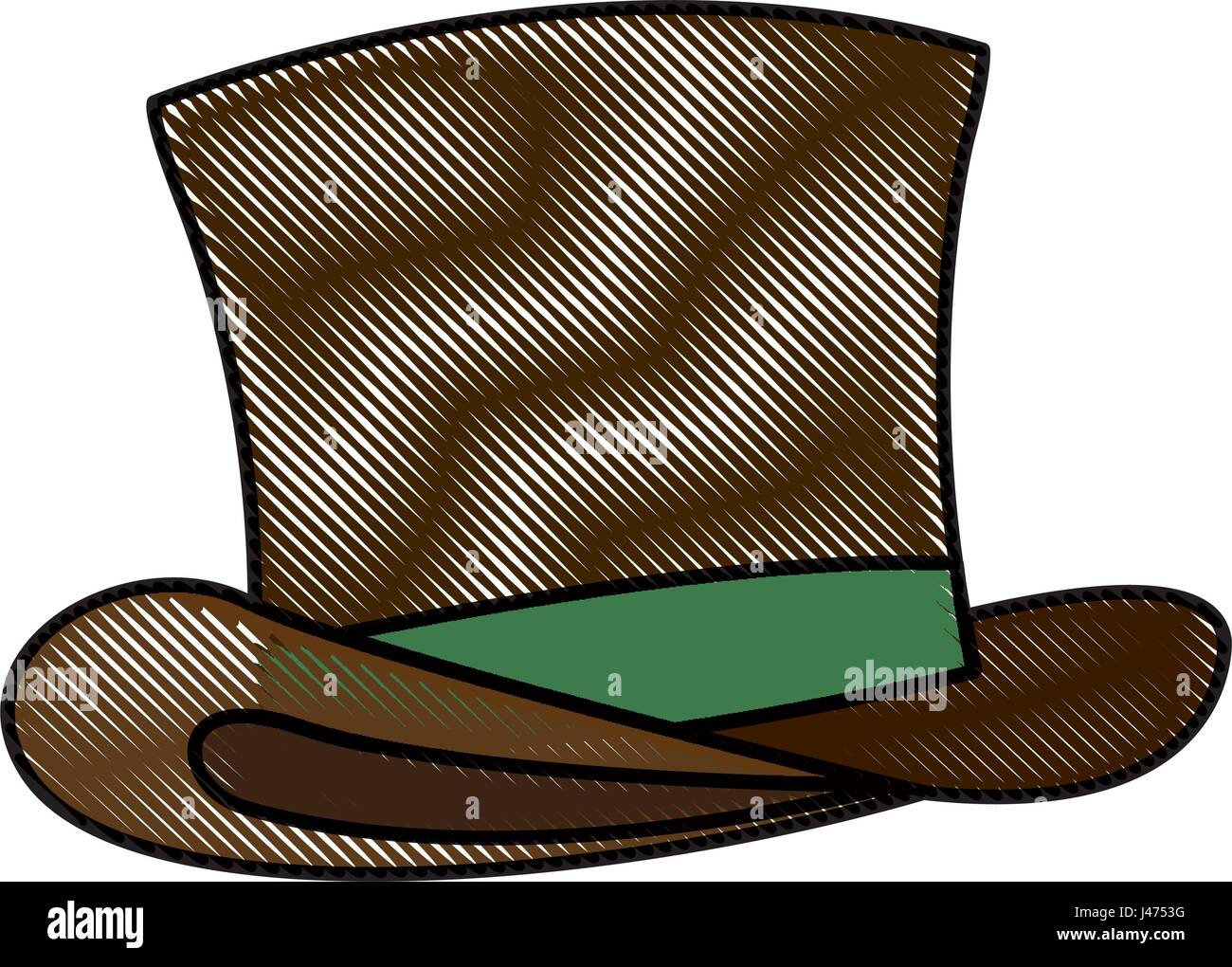 drawing st patrick s day hat traditional image Stock Vector Image