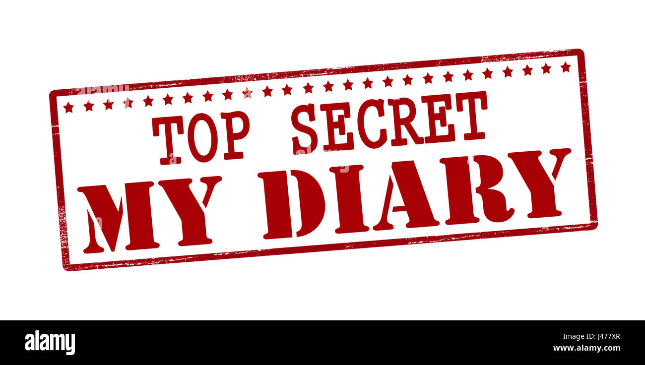 Stamp with text top sercret my diary inside, vector illustration Stock Photo