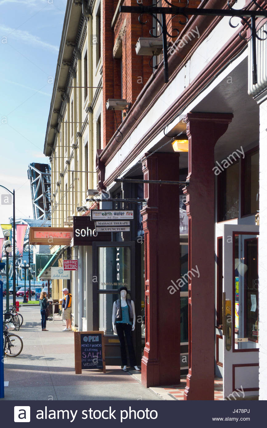 Shops Along Johnson Street Victoria British Columbia Canada
