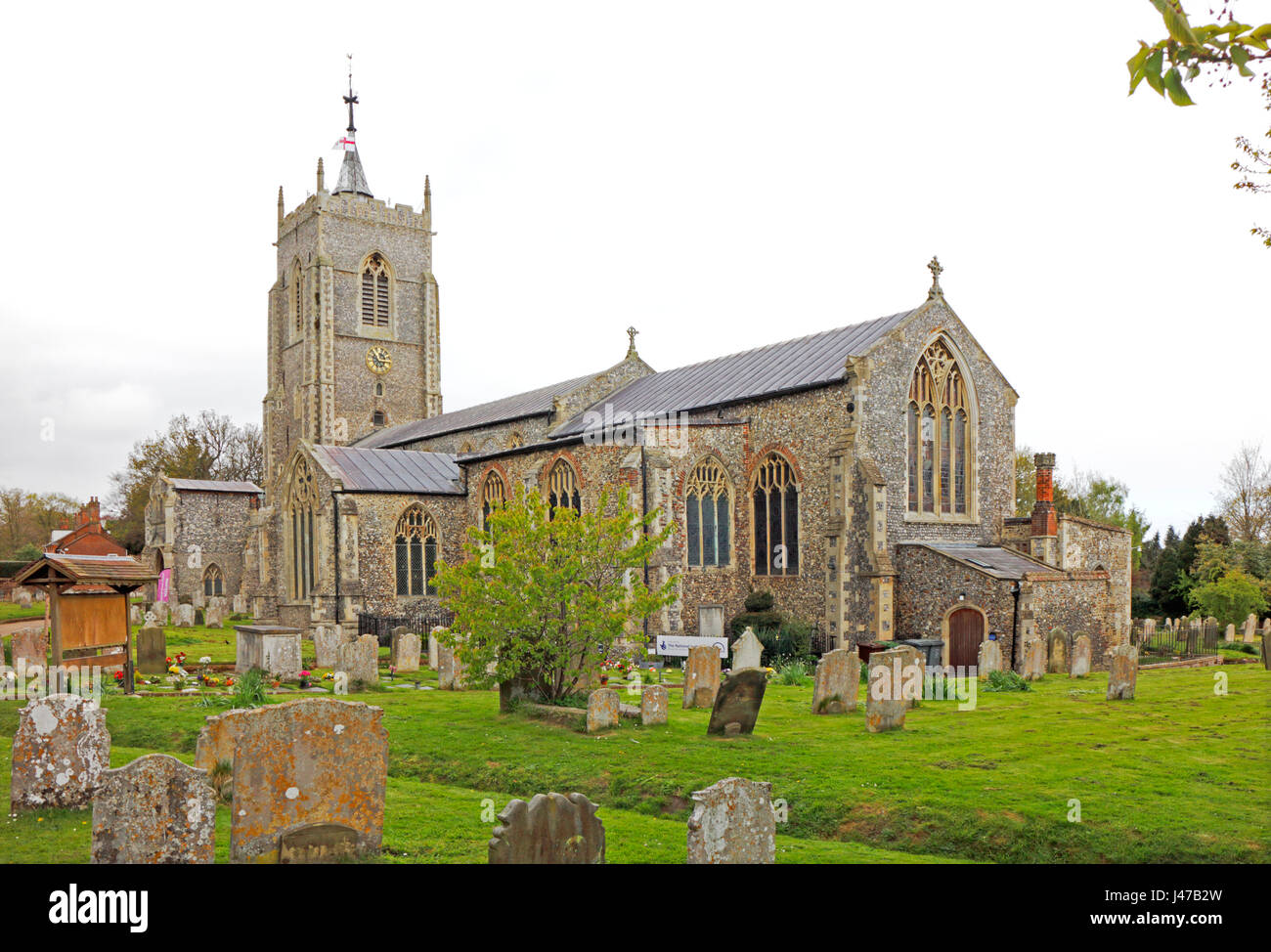 A view of the Parish church of St Michael at Aylsham, Norfolk, England