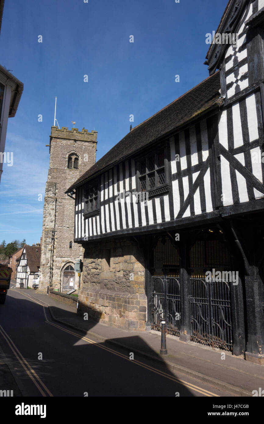 Much Wenlock Street Old Buildings Shropshire England UK Stock much-wenlock-street-old-buildings-shropshire-england-uk-stock
