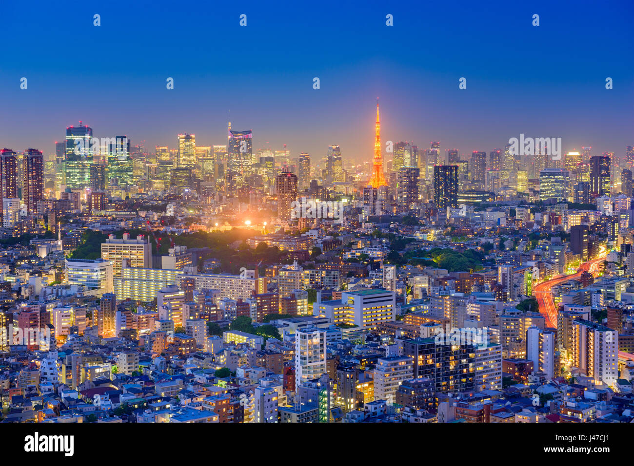 Tokyo Japan City Skyline Stock Photo Alamy