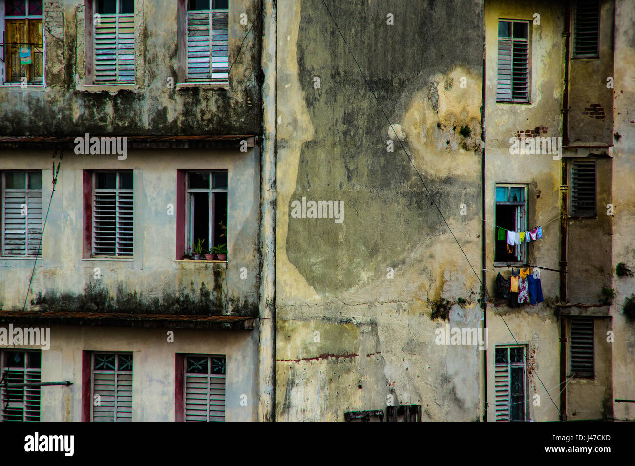 Old building in Santa Clara, Cuba Stock Photo