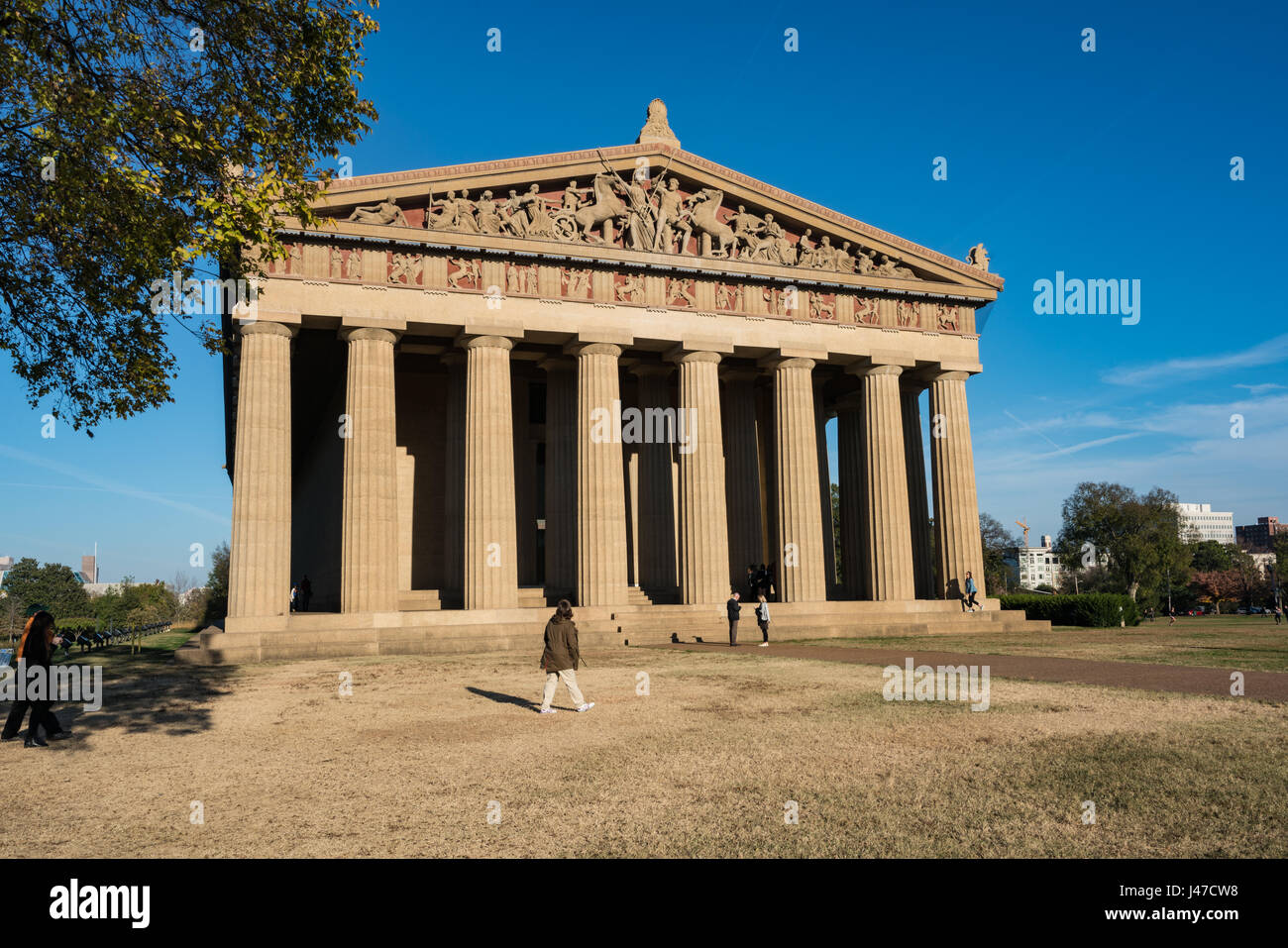 Replica of the Parthenon in Nashville's Centennial Park Stock Photo