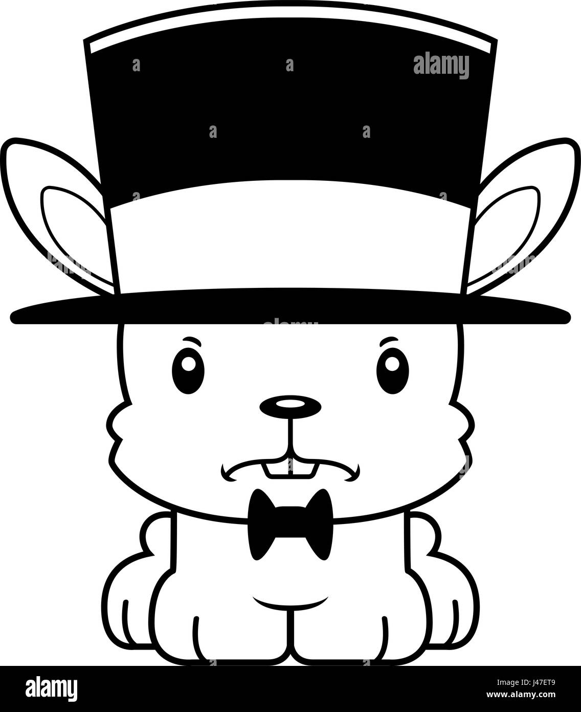 Bunny with hat Black and White Stock Photos & Images - Alamy