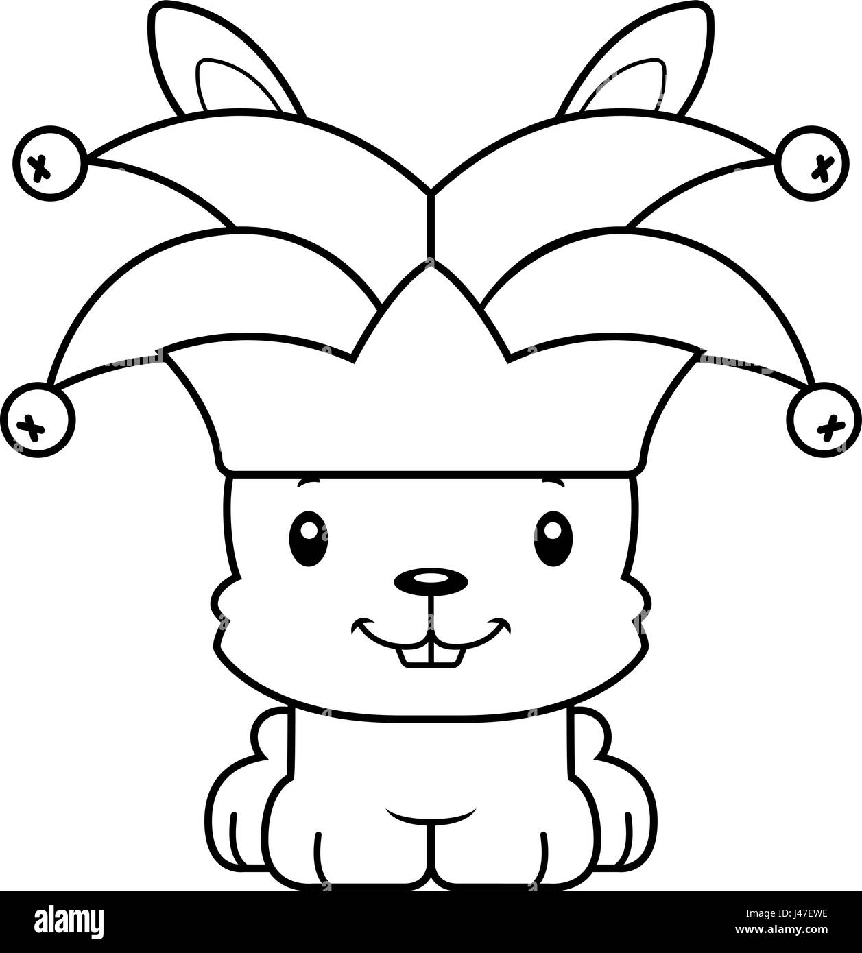 A cartoon jester bunny smiling Stock Vector Image & Art - Alamy