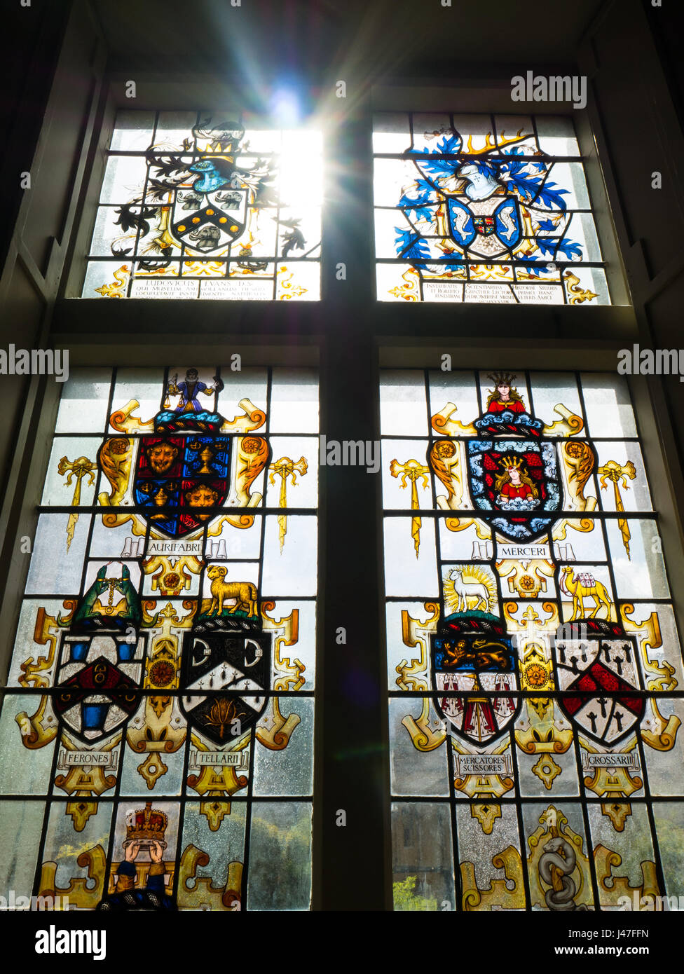 Stained Glass Window, Museum of the History of Science, Oxford, Oxfordshire, England, UK, GB