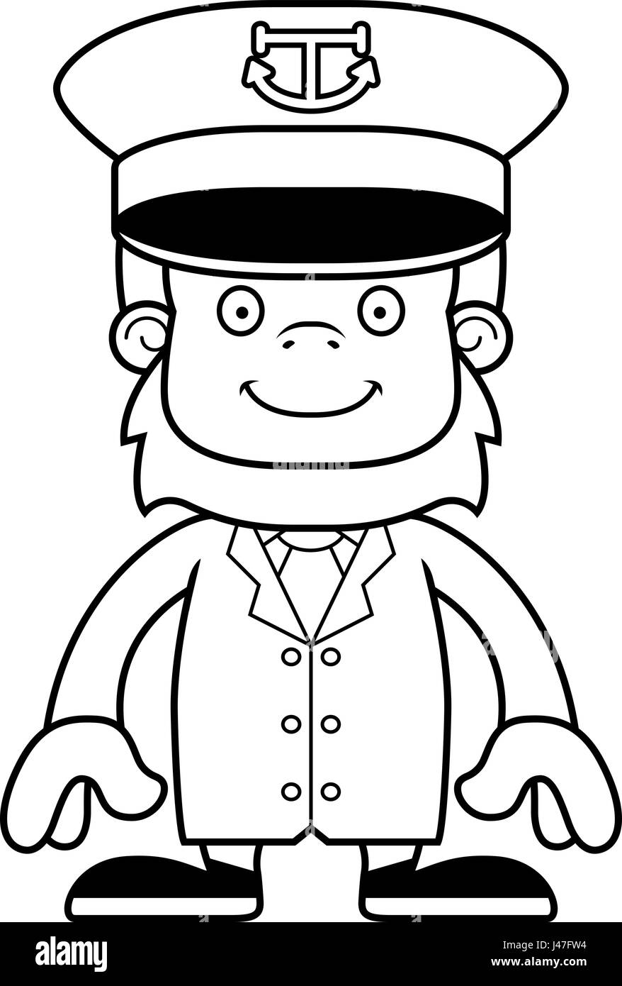 A cartoon boat captain sasquatch smiling Stock Vector Image & Art - Alamy