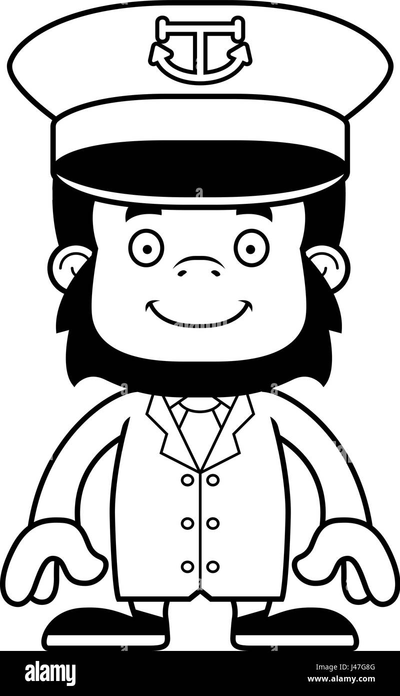 A cartoon boat captain gorilla smiling Stock Vector Image & Art - Alamy