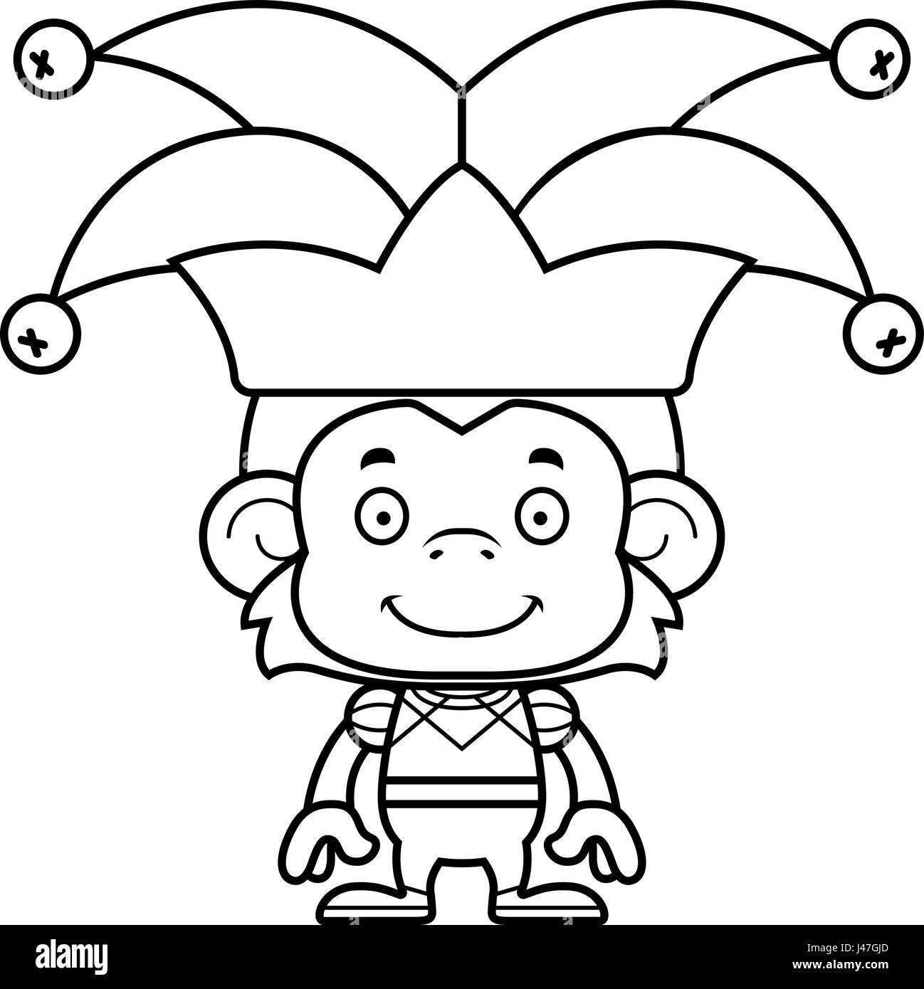 A cartoon jester monkey smiling Stock Vector Image & Art - Alamy