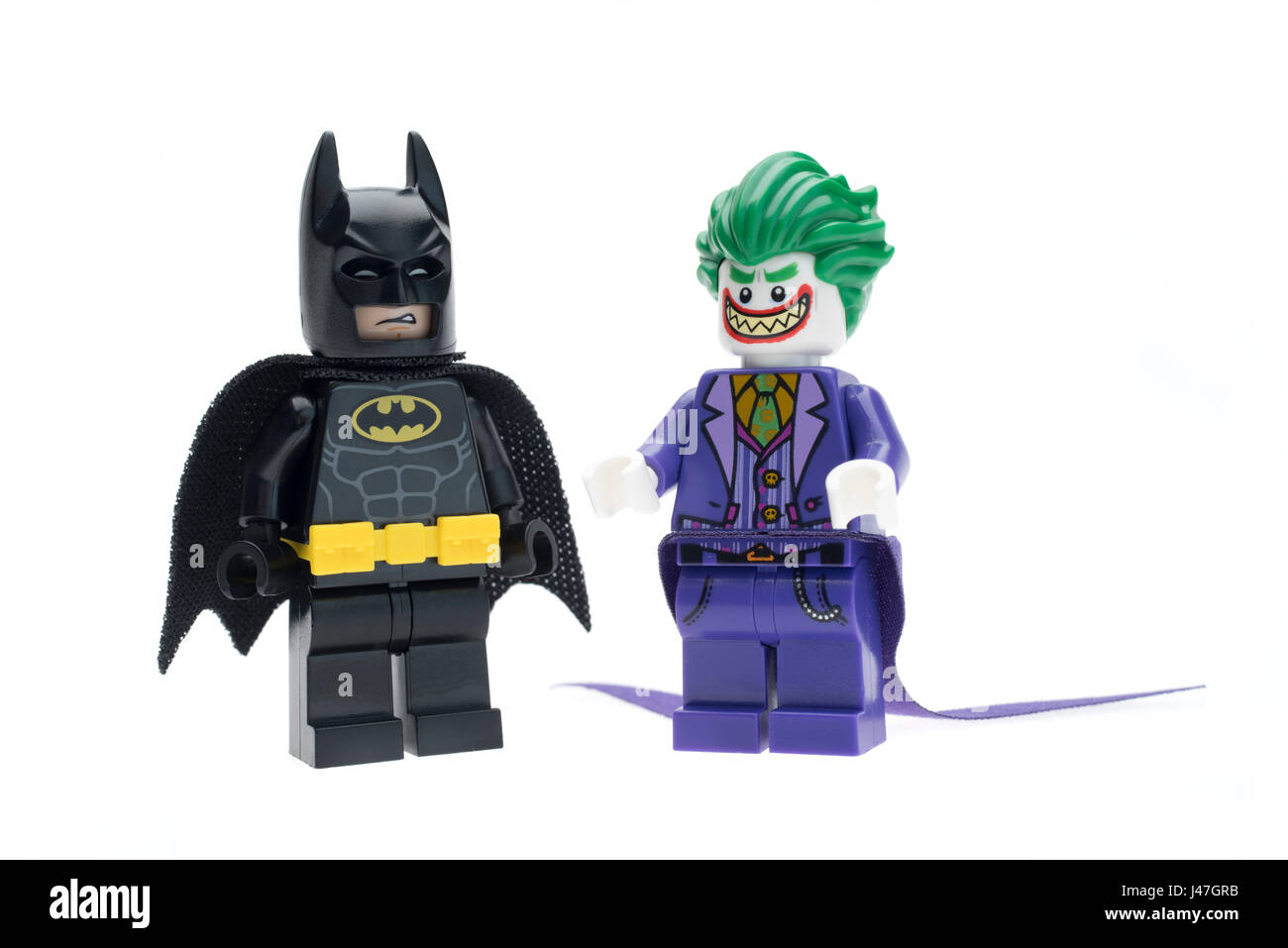 Lego Batman Movie minifigure with Joker Stock Photo - Alamy