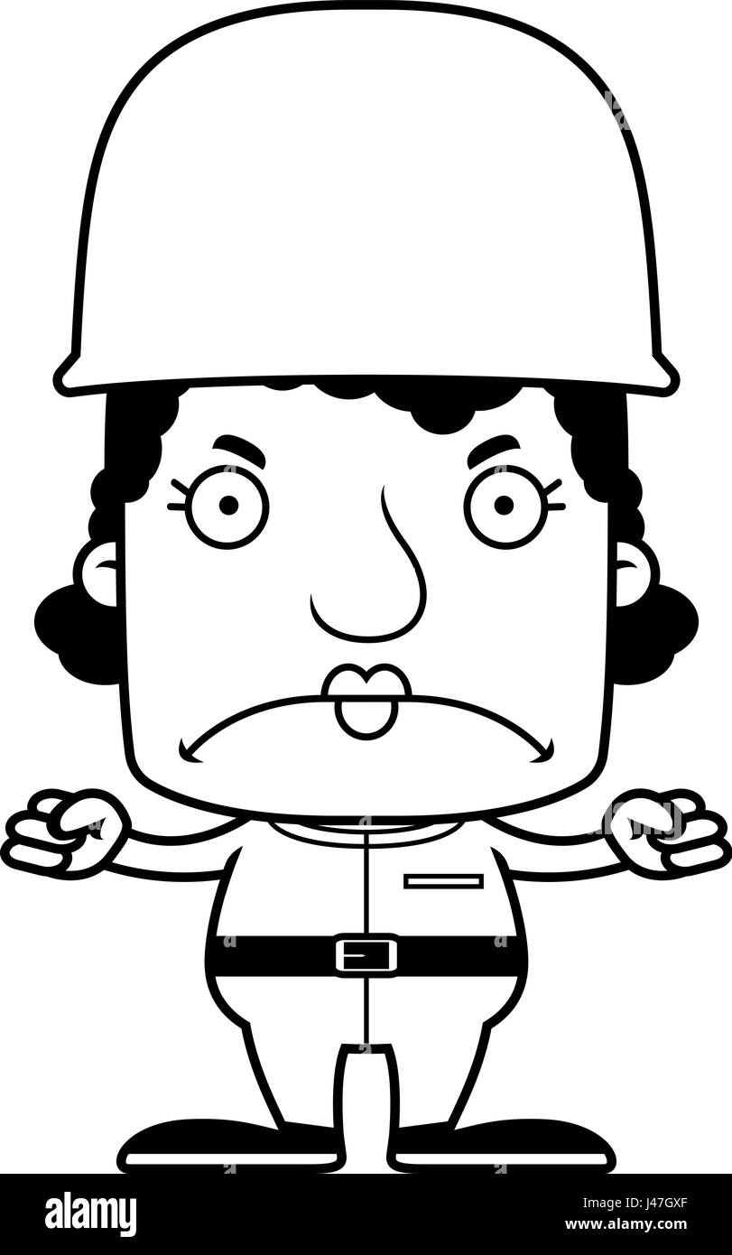 A cartoon soldier woman looking angry Stock Vector Image & Art - Alamy