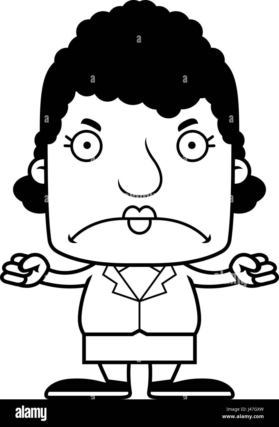 A cartoon businessperson woman looking angry Stock Vector Image & Art ...