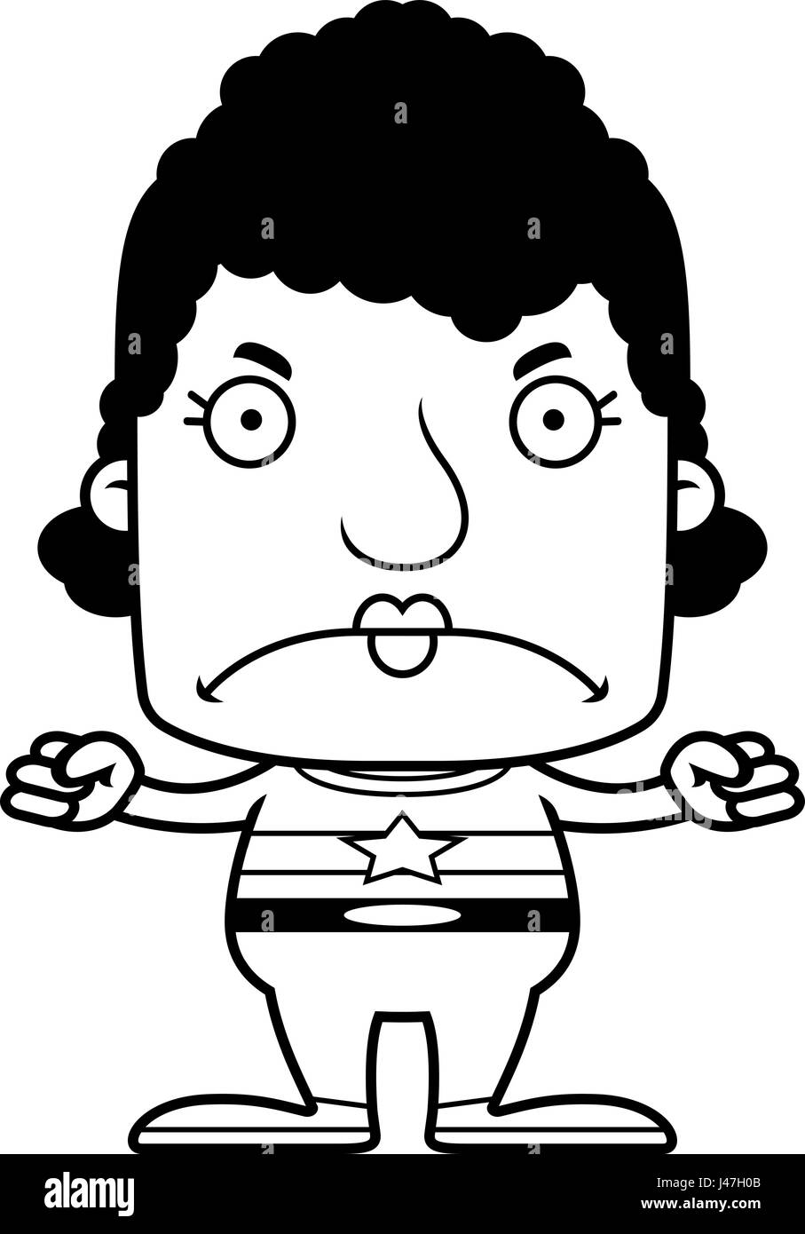 A cartoon superhero woman looking angry Stock Vector Image &amp; Art - Alamy