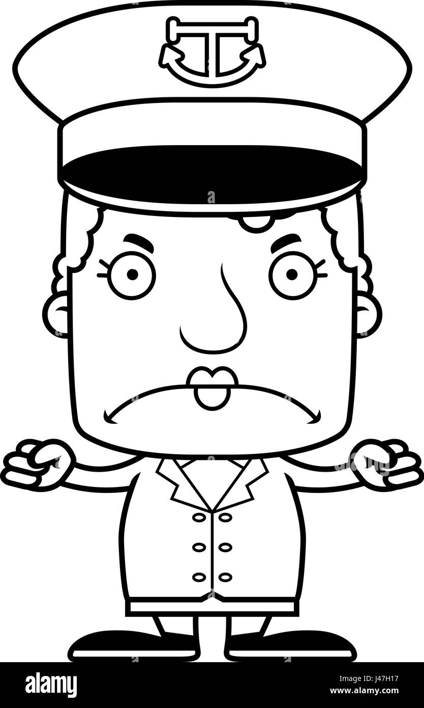 A cartoon boat captain woman looking angry Stock Vector Image & Art - Alamy