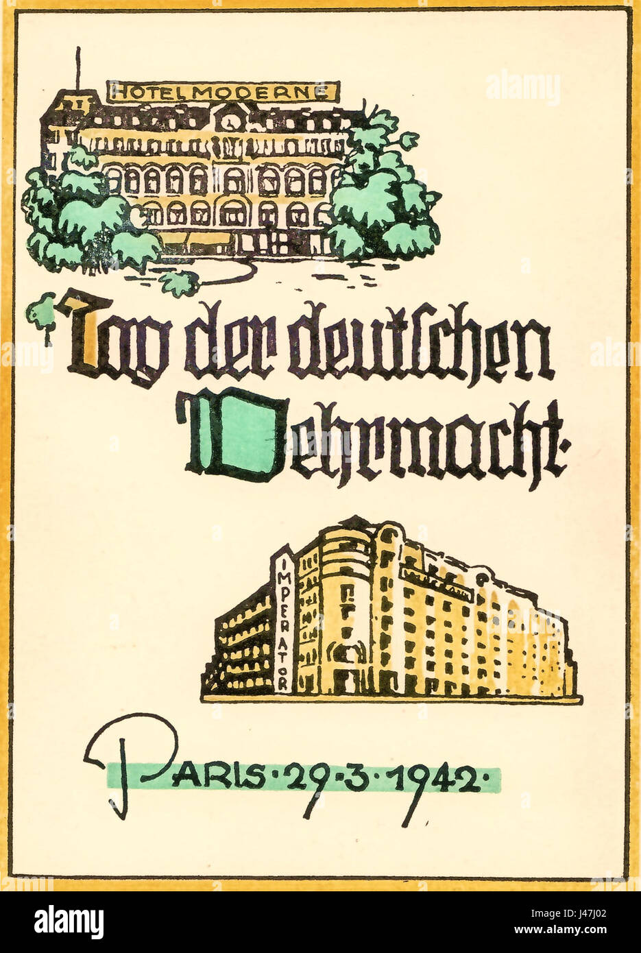 Paris Plakat 1942 03 29 B003a Stock Photo