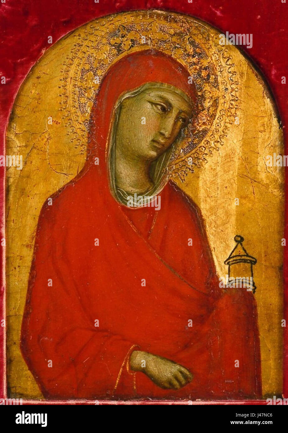 Niccolo di Segna, St Mary Magdalene, 1340, Castle Huis Bergh Art Collection Stock Photo