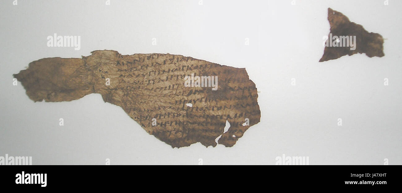 Papyrus Oxyrhynchus 1389   Bridwell Papyrus 5   Homer, Iliad   recto Stock Photo