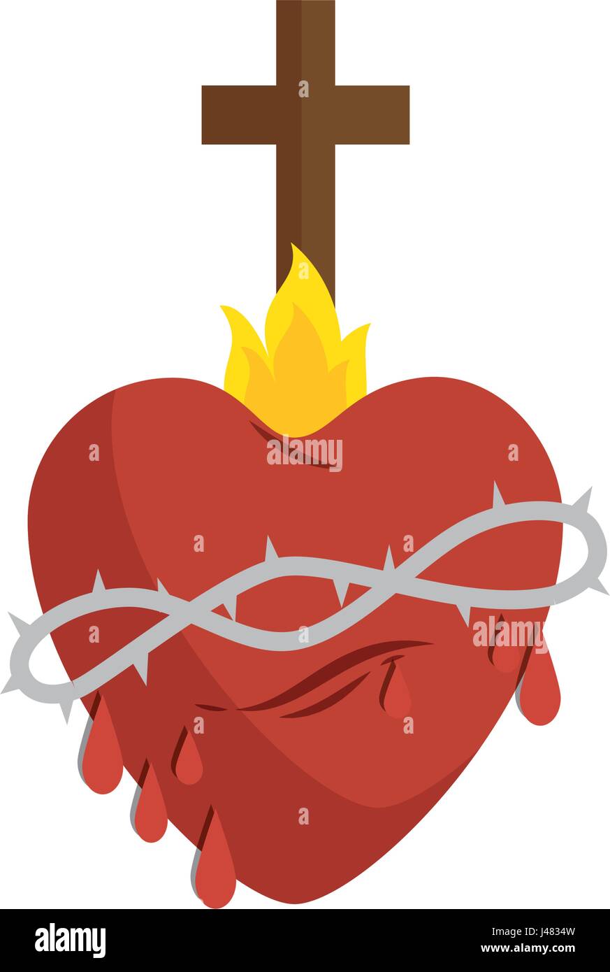 sacred heart icon Stock Vector Image & Art - Alamy