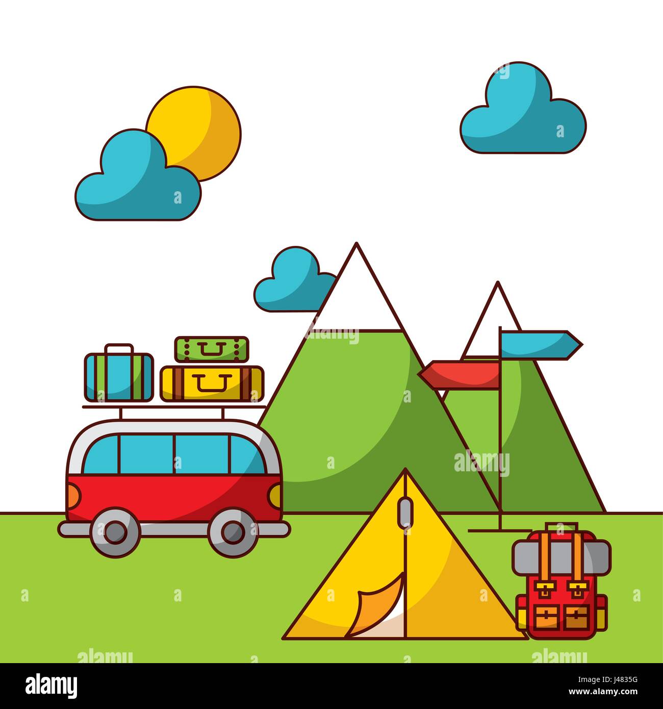 camping related icons image Stock Vector Image & Art - Alamy
