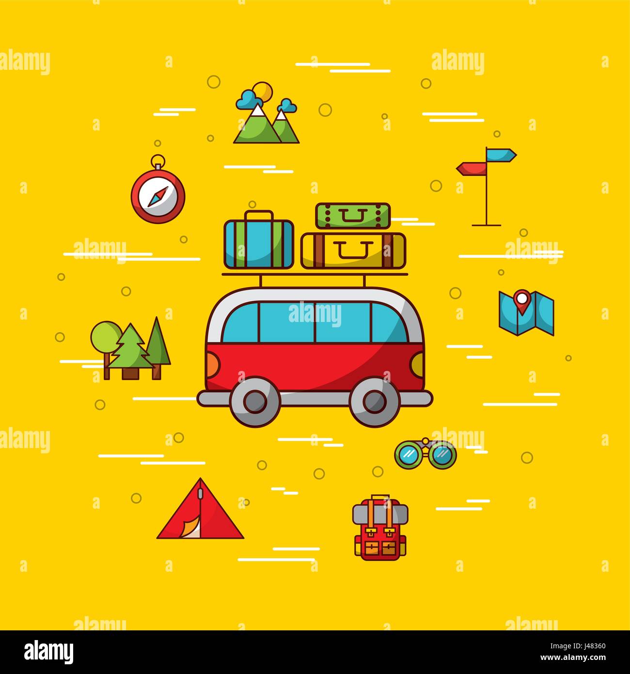 camping related icons image Stock Vector Image & Art - Alamy