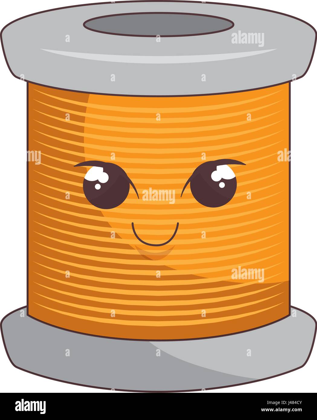 Sewing thread roll comic character Stock Vector Image & Art - Alamy
