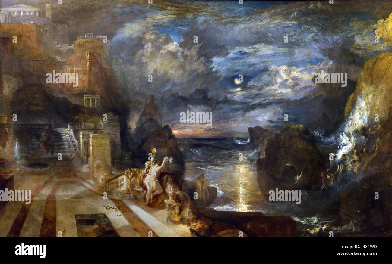 The Parting of Hero and Leander, before 1837.  by Joseph Mallord William Turner 1775–1851 United Kingdom, England, English, British, Britain, ( The Parting of Hero and Leander - from the Greek of Musaeus ) Stock Photo