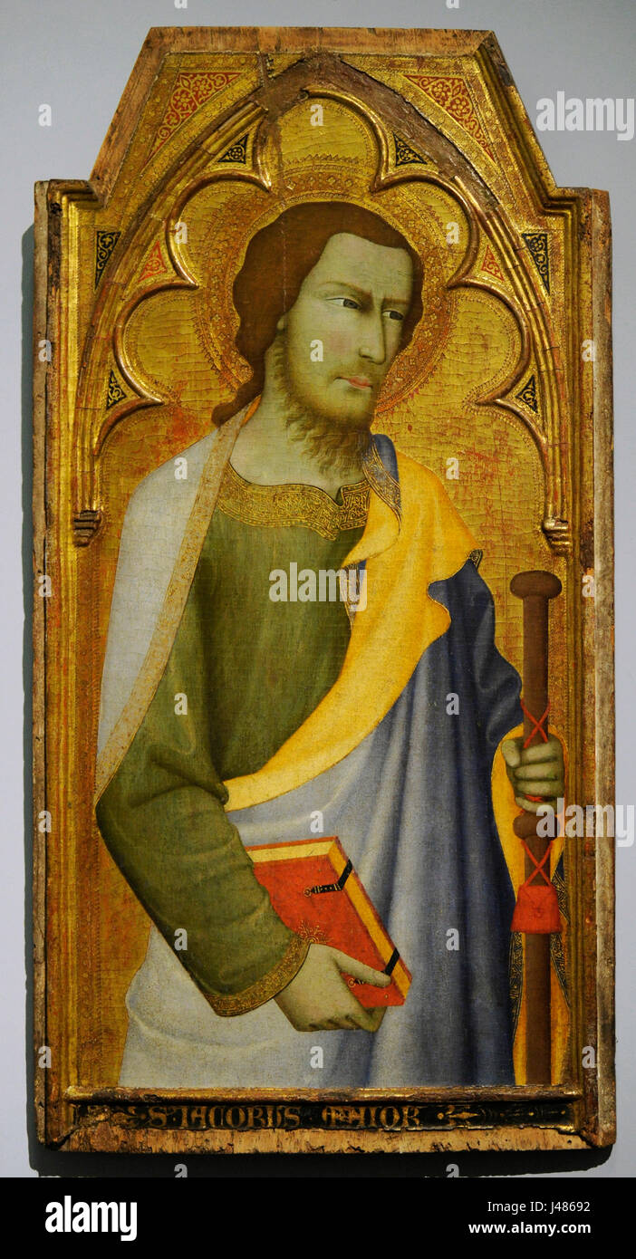 Andrea Vanni (1332-1414). Italian painter. Early Renaissance, native Siena. Saint James, 1365. Tempera on wood. National Museum of Capodimonte, Naples, Italy. Stock Photo