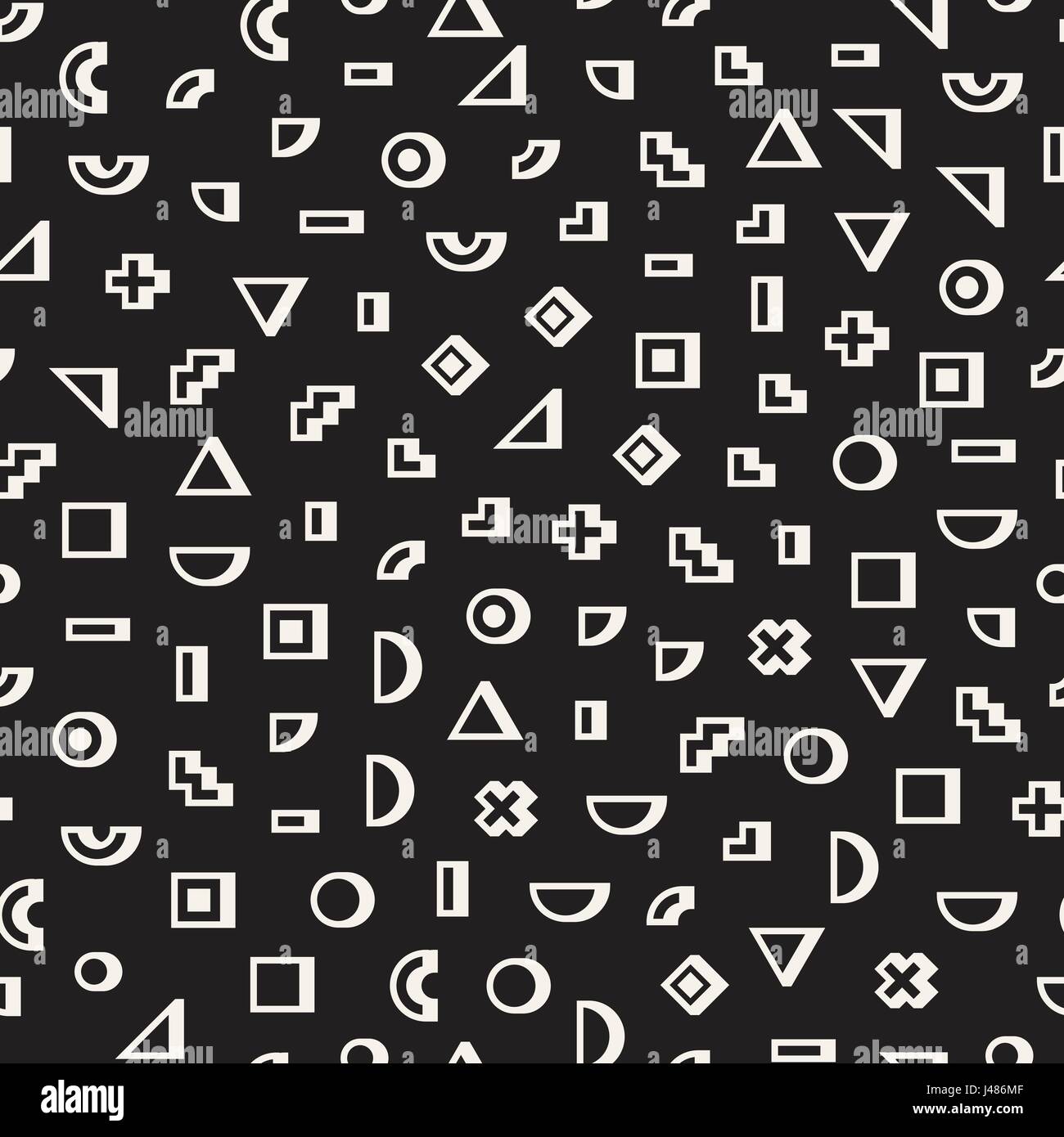 Scatered Pattern Simple Scattered Geometric Simple Shapes. Inspired by Memphis Style. Abstract ...