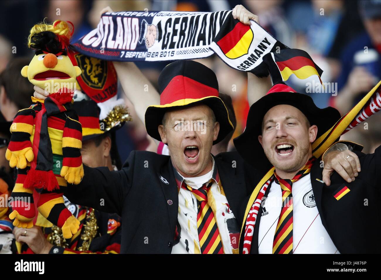 GERMANY FANS CELEBRATE SCOTLAND V GERMANY HAMPDEN PARK GLASGOW SCOTLAND