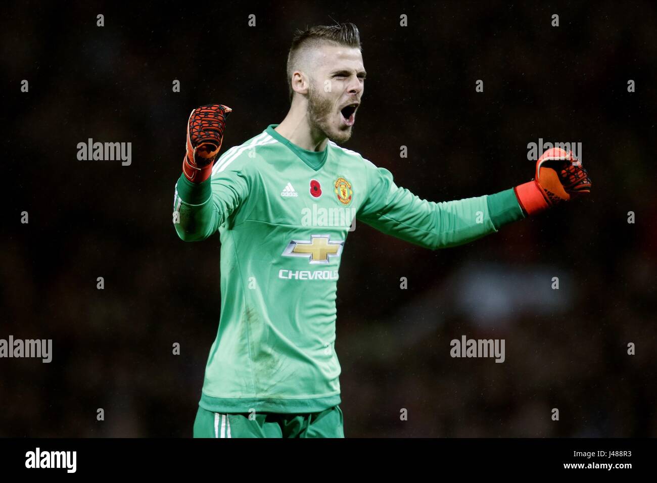 David De Gea Goalkeeper Old Trafford Manchester England 07 November 15 Stock Photo Alamy