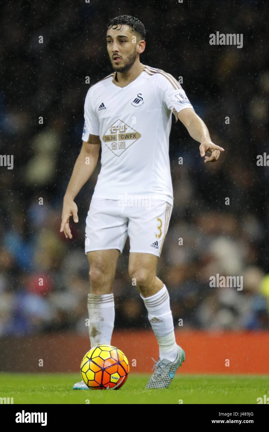 Neil Taylor Swansea City Fc Swansea City Fc Etihad Stadium Manchester England 12 December 15 Stock Photo Alamy