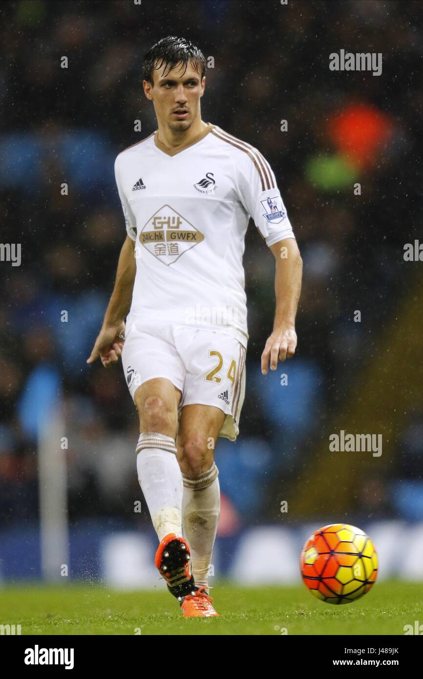 JACK CORK SWANSEA CITY FC SWANSEA CITY FC ETIHAD STADIUM MANCHESTER