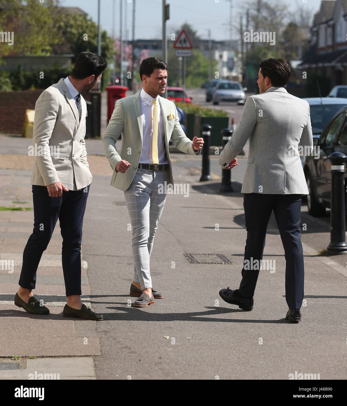 The cast of TOWIE filming for Gemma's Easter Ball Featuring: Jack ...