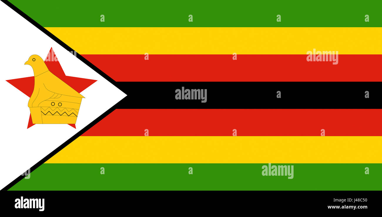 Illustration of the national flag of Zimbabwe Stock Photo Alamy