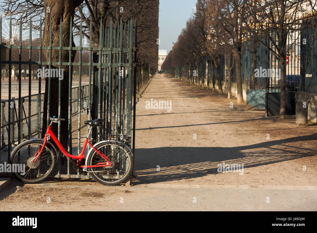 Jardin des Tuileries ( Tuileries Garden ) n Paris.The garden is one of the most famous park in Europe. Stock Photo