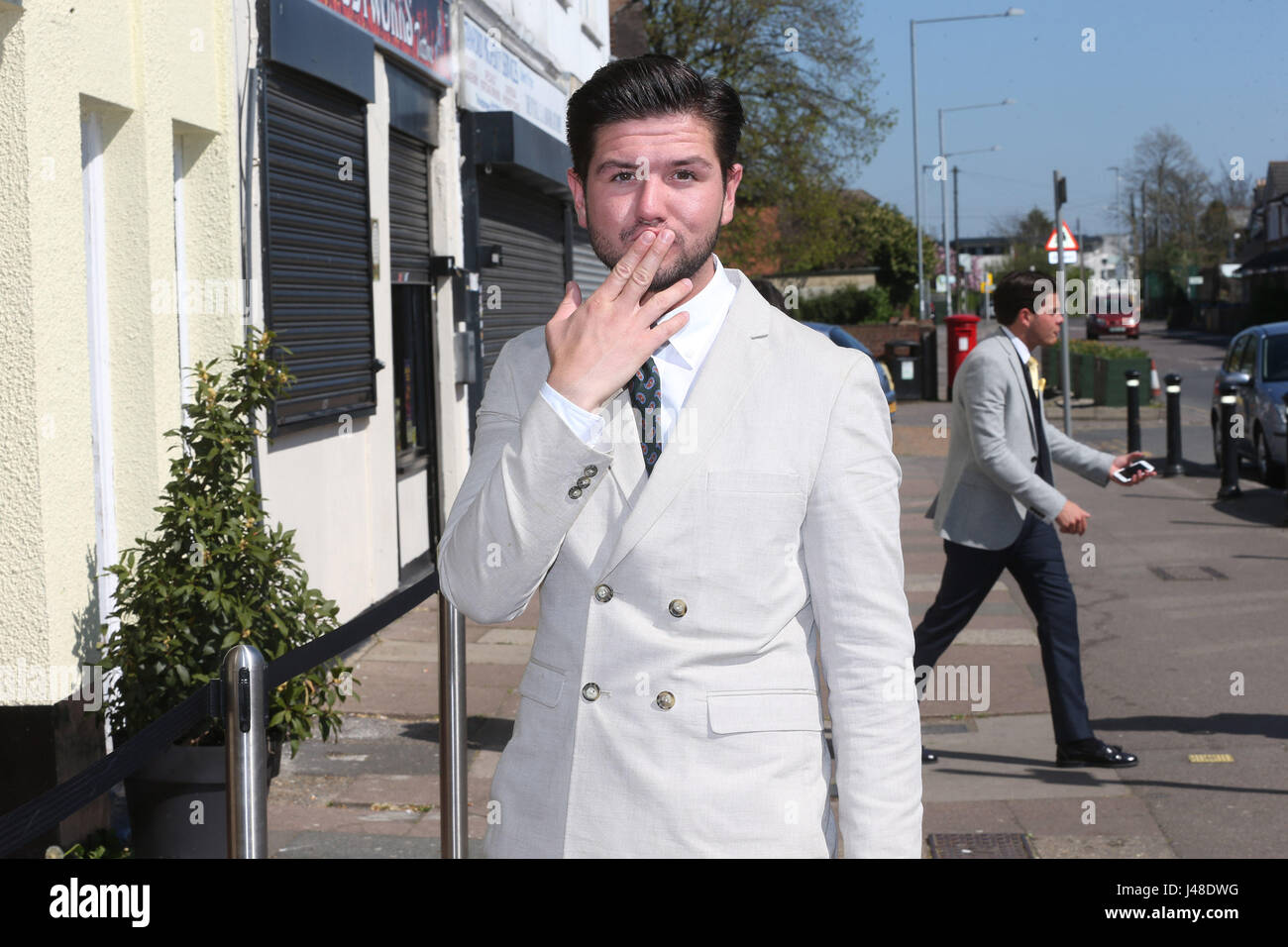 The cast of TOWIE Filming for Gemma's Easter Ball Featuring: Jack ...