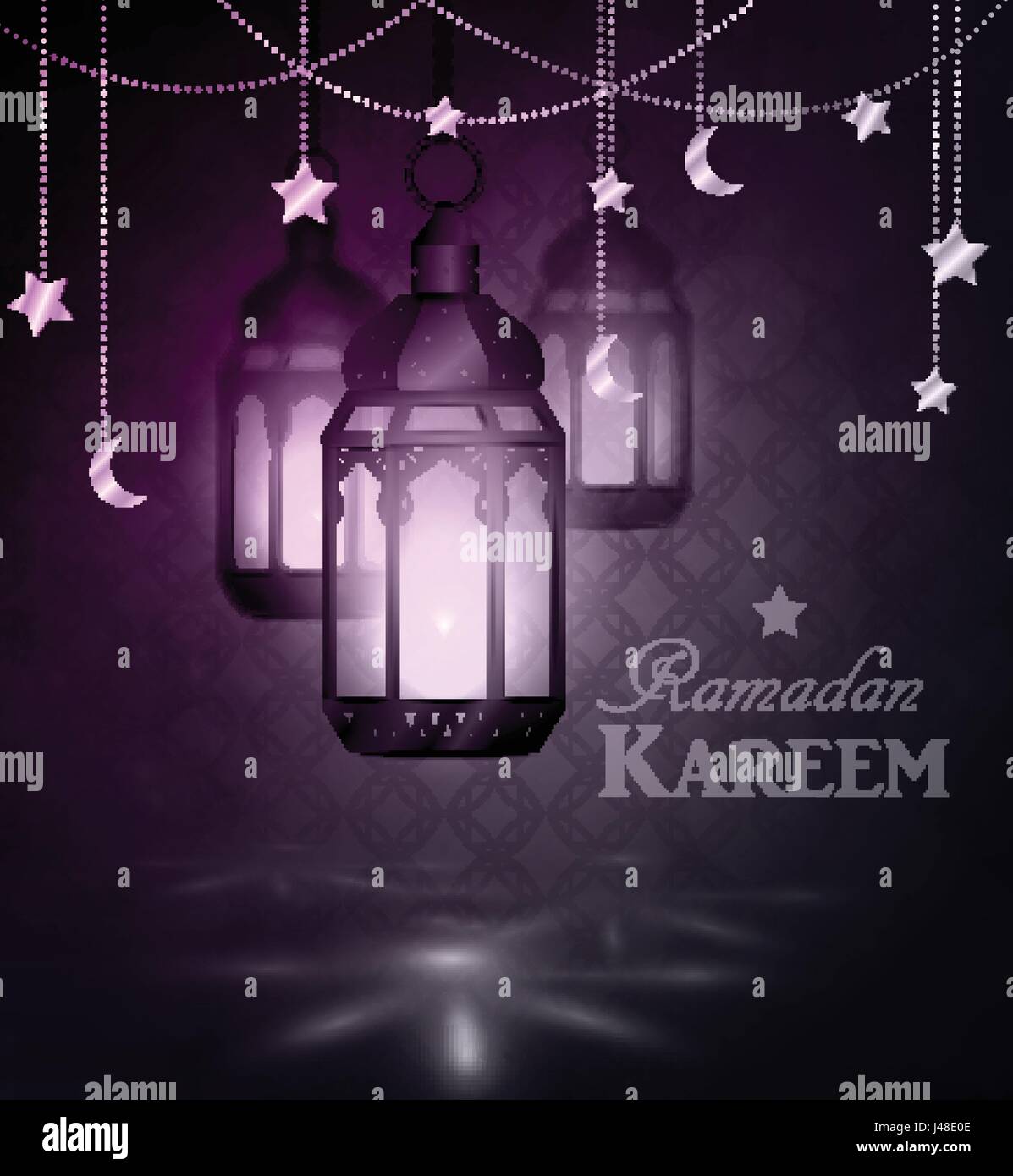 Intricate Arabic lamps with lights Stock Vector Image & Art - Alamy