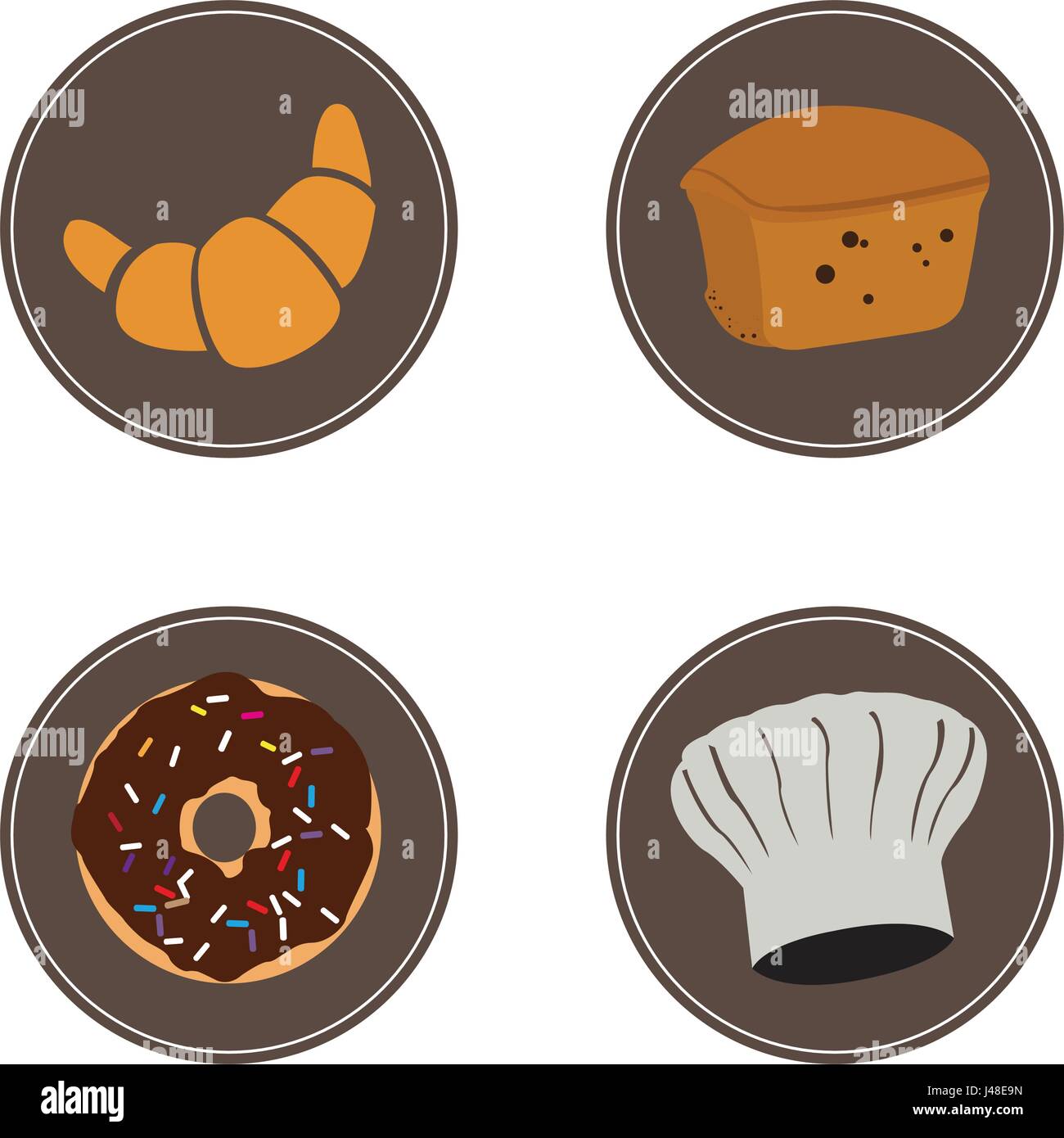 Set of bakery products Stock Vector Image & Art - Alamy