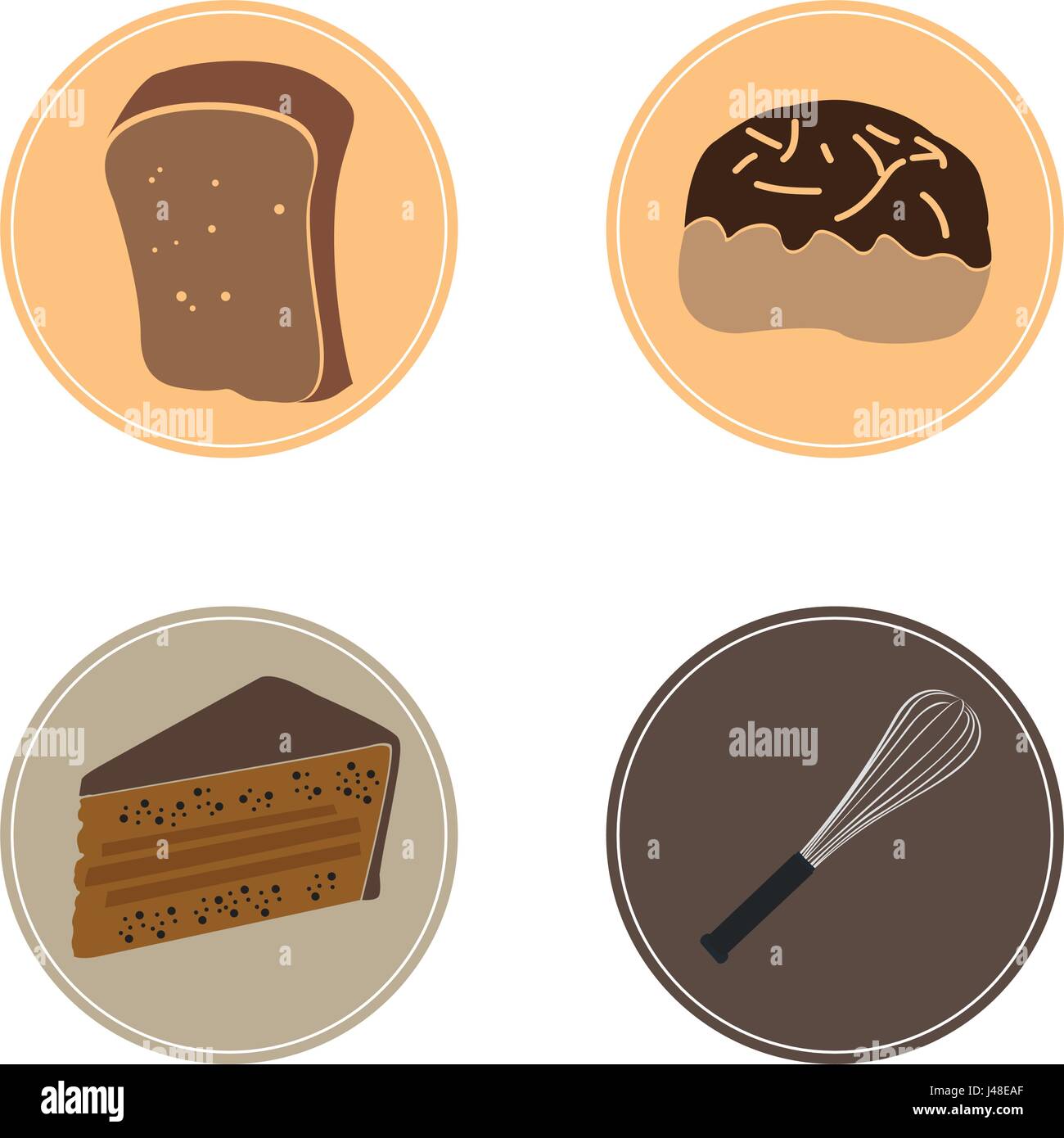 Set of bakery products Stock Vector Image & Art - Alamy