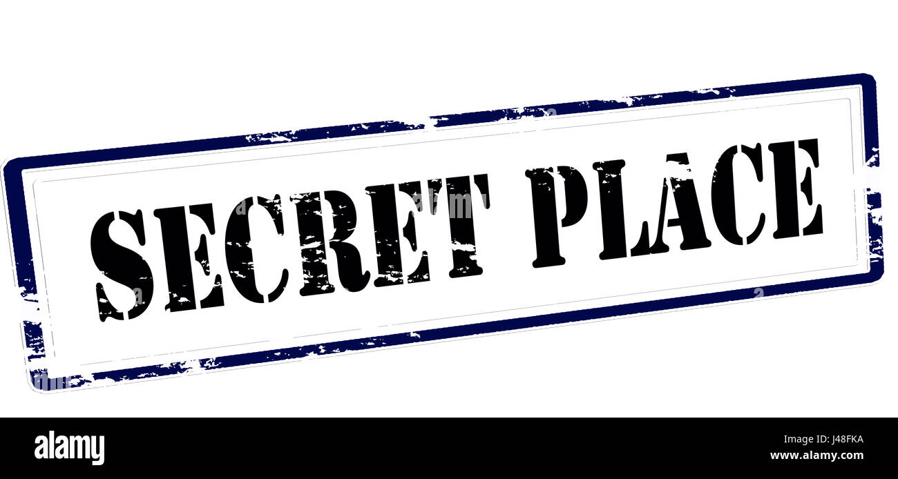 Stamp with text secret place inside, vector illustration Stock Photo ...
