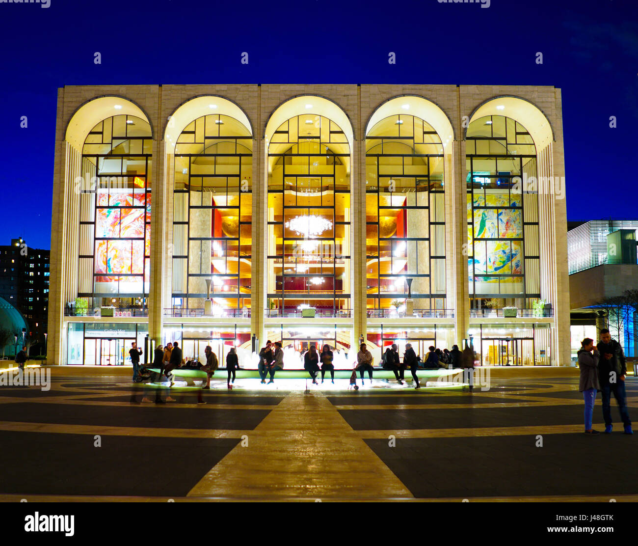 World famous Metropolitan Opera House at Lincoln Center New York- MANHATTAN / NEW YORK - APRIL 1, 2017 Stock Photo
