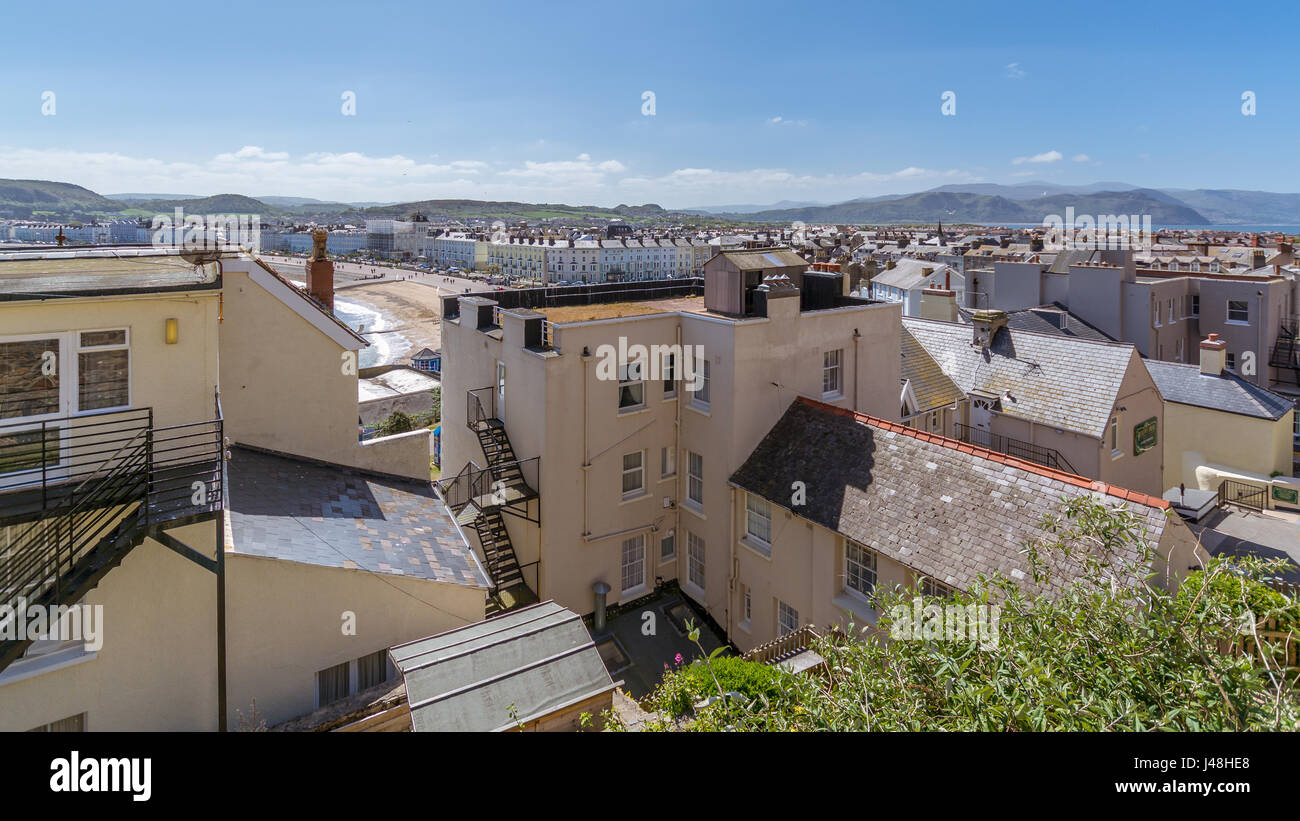 Across the rooftops at Llandudno in North Wales Stock Photo Alamy