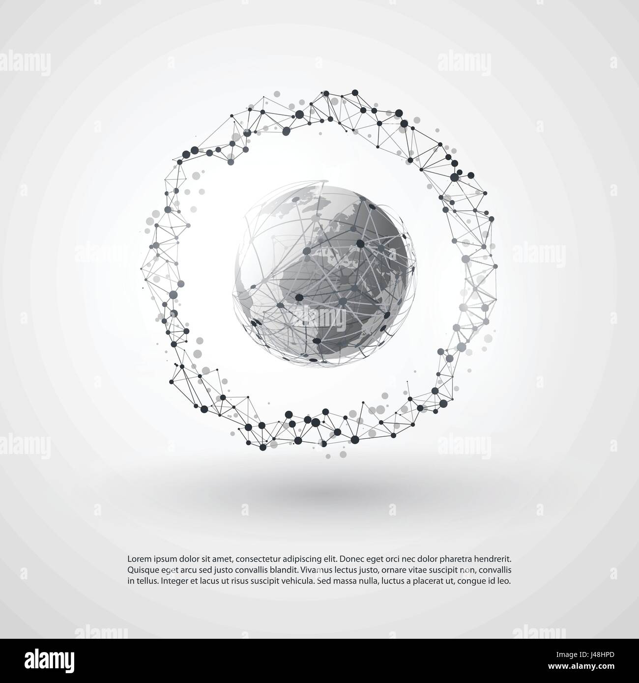 Abstract Cloud Computing and Global Network Connections Concept Design ...